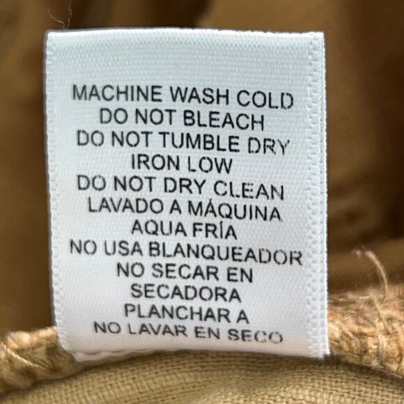 Love Tree Womens Size S Corduroy Pants Exposed Button Fly Stretch Tan Straight - Picture 11 of 13